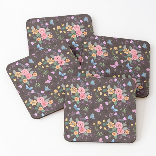 Item preview, Pretty Purple Butterfly Flower Bouquet Pattern designed and sold by thecooltable.
