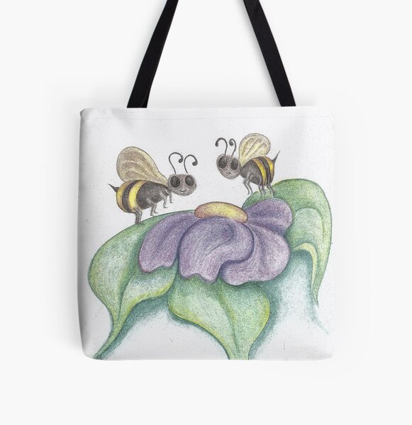Busy Bees All Over Print Tote Bag