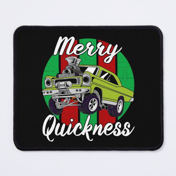 Item preview, Merry Quickness Funny Christmas Vintage Hotrod Muscle Car designed and sold by CharJens.