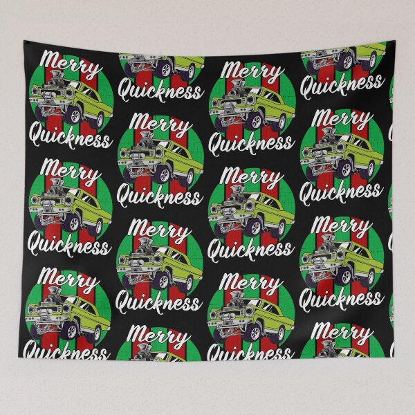 Item preview, Merry Quickness Funny Christmas Vintage Hotrod Muscle Car designed and sold by CharJens.
