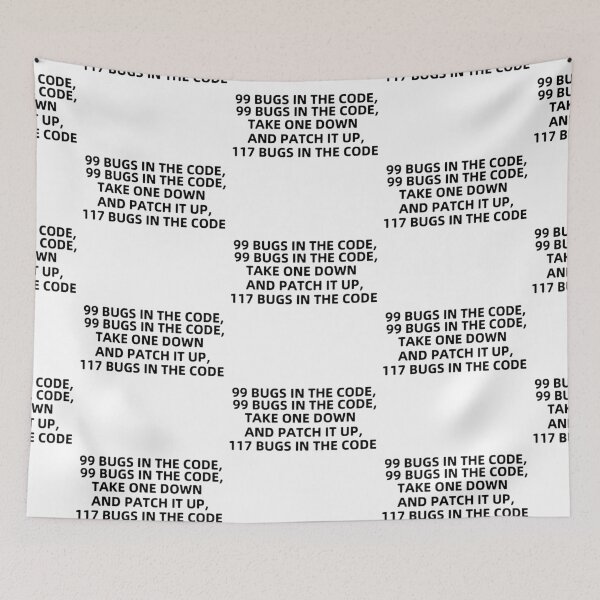 Item preview,  Funny Programmer Bugs and Patch code Java C++ Python Love Art Design Happy Apparel Essential Inspiration Joy Mood Funny Cat designed and sold by DesignByHeartUK.