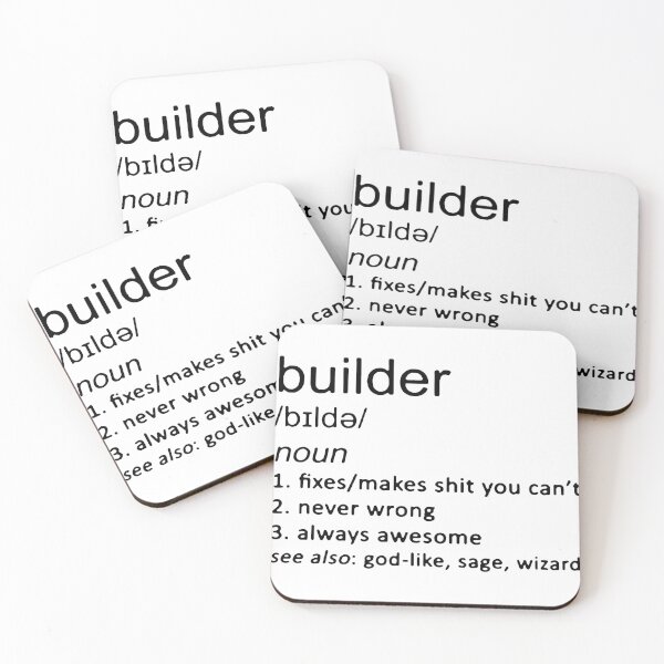 Item preview, I love Builder Defo Builder Architect Engineer Fix Building Love Gift Premium Apparel Funny Holiday Xmas designed and sold by DesignByHeartUK.