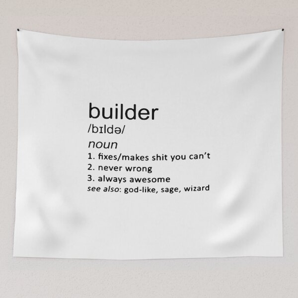 Item preview, I love Builder Defo Builder Architect Engineer Fix Building Love Gift Premium Apparel Funny Holiday Xmas designed and sold by DesignByHeartUK.