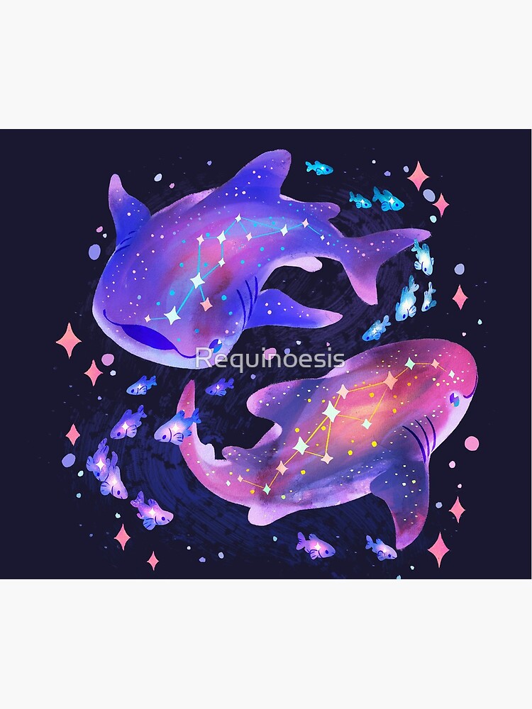 Thumbnail 5 of 5, Mouse Pad, Cosmic Whale Shark designed and sold by Requinoesis.