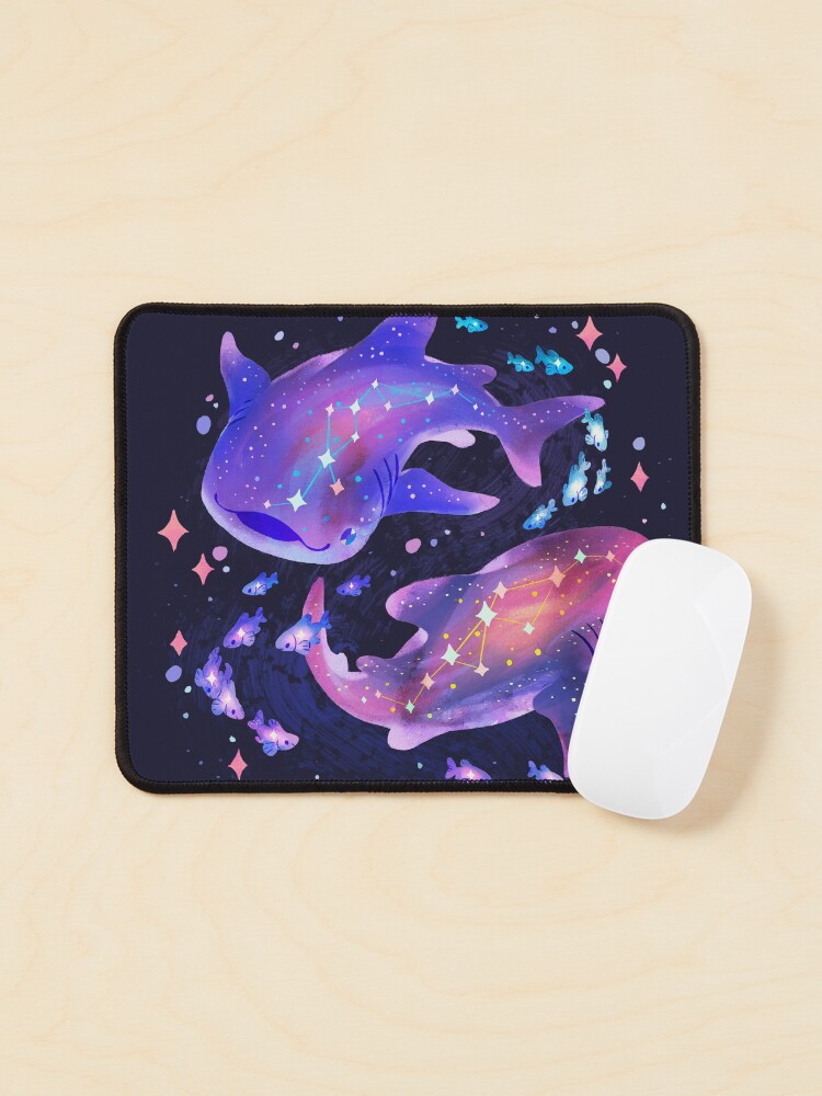 Thumbnail 1 of 5, Mouse Pad, Cosmic Whale Shark designed and sold by Requinoesis.