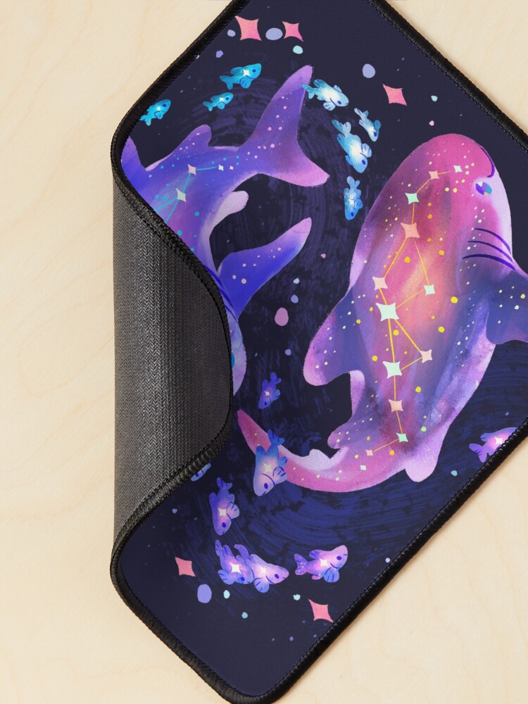 Thumbnail 2 of 5, Mouse Pad, Cosmic Whale Shark designed and sold by Requinoesis.