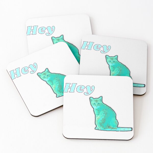 Item preview, cat says hey - flashy cat - Cat Whisperer Retro designed and sold by nasani.