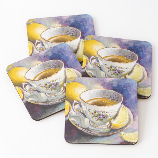 Item preview, 'Teacup #3 (Lemon & Ginger)' in oils on board designed and sold by Jantien Powell.