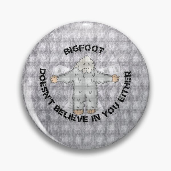Item preview, Bigfoot Doesn't Believe In You Either Snow Angel With Mosaic Tiles Filter designed and sold by LuckyKermit.
