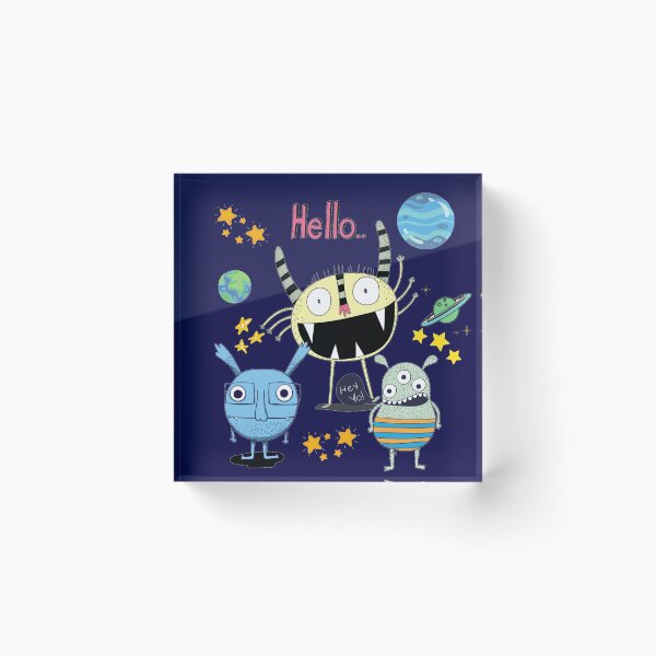 Item preview, LITTLE MONSTERS SAY HELLO designed and sold by Kwayako.