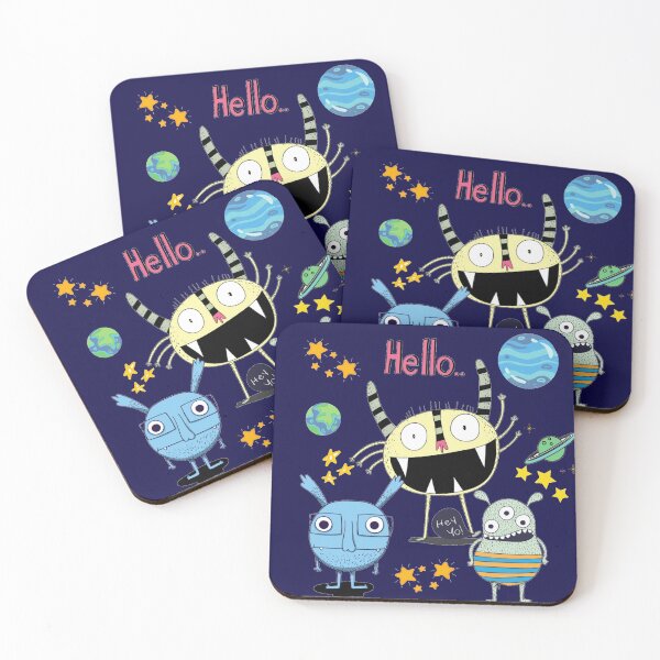 Item preview, LITTLE MONSTERS SAY HELLO designed and sold by Kwayako.