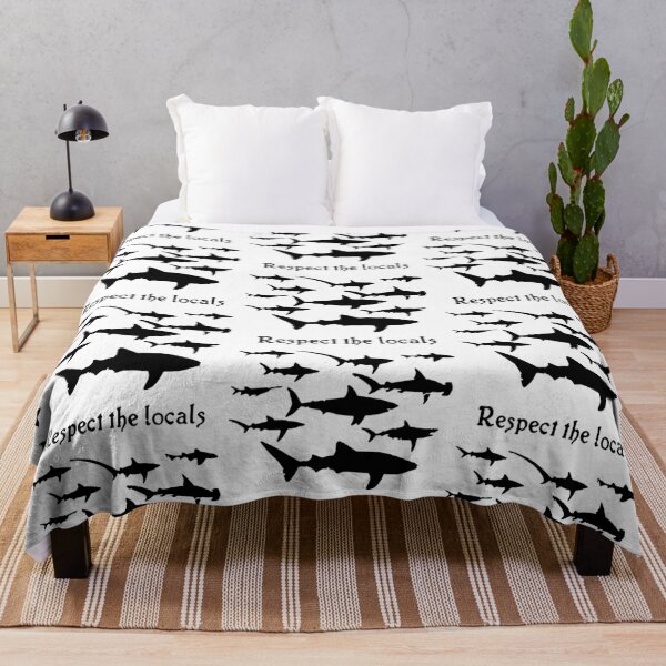 Item preview, Funny Sharks Respect Locals Surfer summer Design Happy Apparel Essential Inspiration Joy Mood Funny designed and sold by DesignByHeartUK.