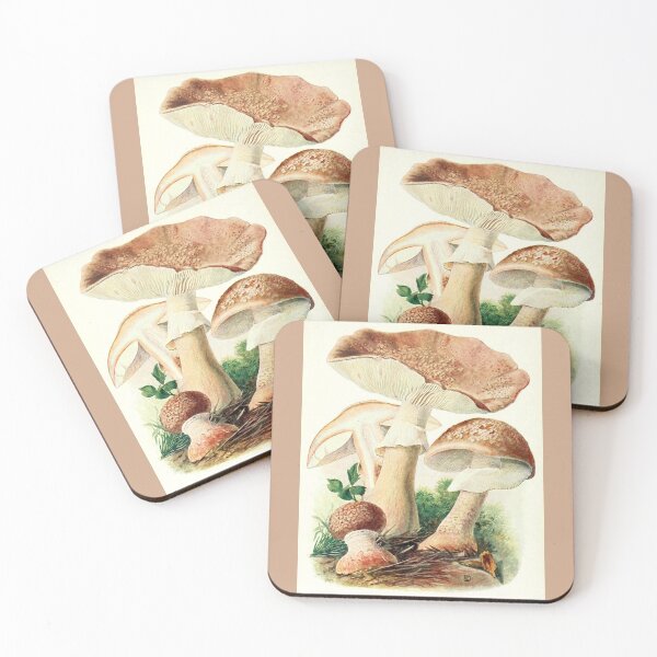 Item preview, Antique Mushrooms Tan designed and sold by collageDP.