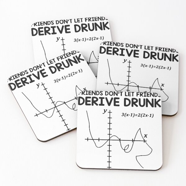Item preview, Funny Friends dont let friends derive drunk math funny mathematics Gift Premium Apparel Funny Holiday Xmas designed and sold by DesignByHeartUK.