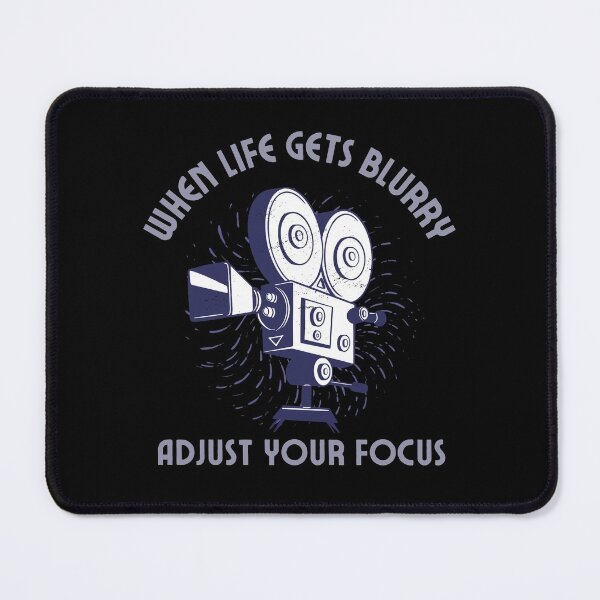 Item preview, When life gets blurry adjust your focus! Funny | witty retro vintage movie camera design! designed and sold by HROC.
