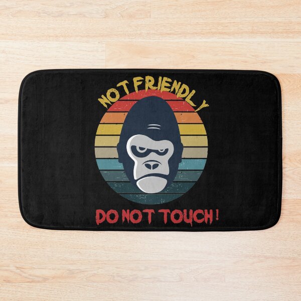Item preview, Not Friendly Do Not Touch - Social Distancing Retro Vintage Sunset Grumpy Gorilla Golira Design Gift Idea For Halloween designed and sold by Prince - Bestseller ★★★★★.