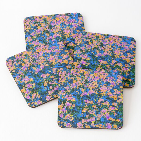 Item preview, Floral Motives with the Blue, Black, Lilac, and Orange Forgot-Me-Not Flowers designed and sold by IraNiva.
