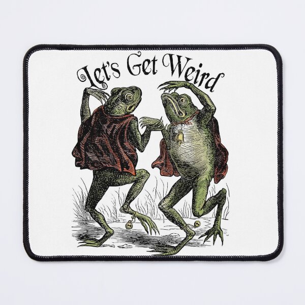 Item preview, Let's Get Weird Dancing Frogs Fairy Tale Strange Dream Toads Cottagecore Forestcore Trippy Hallucination designed and sold by madeulaugh.