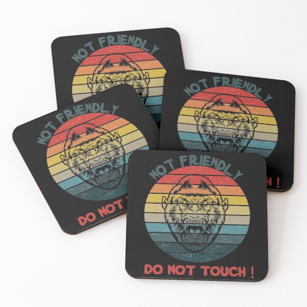 Item preview, Not Friendly Do Not Touch - Social Distancing Retro Vintage Sunset Angry Gorilla Design Gift Idea For Halloween designed and sold by Prince - Bestseller ★★★★★.