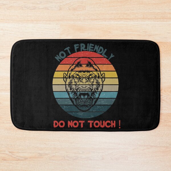 Item preview, Not Friendly Do Not Touch - Social Distancing Retro Vintage Sunset Angry Gorilla Design Gift Idea For Halloween designed and sold by Prince - Bestseller ★★★★★.
