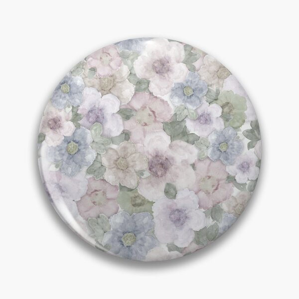 Item preview, Colorful Flowers in Soft Green, Blue, and Lavender designed and sold by Kim Lewellyan.