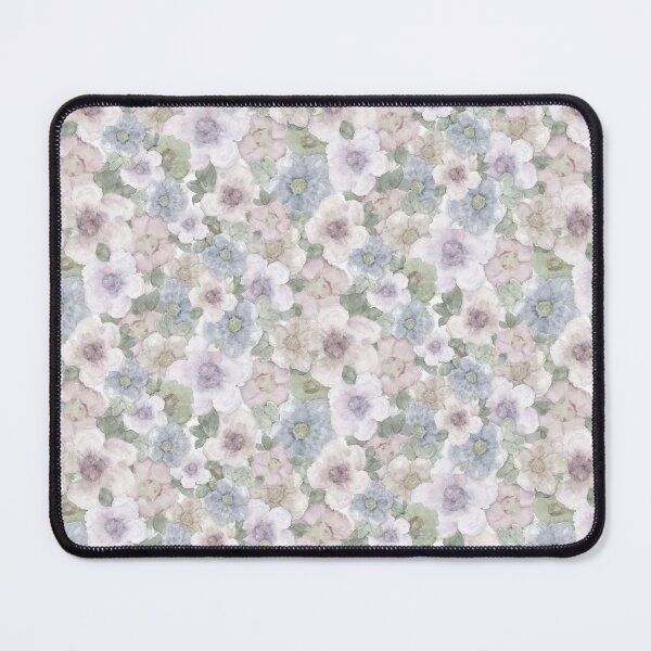 Item preview, Colorful Flowers in Soft Green, Blue, and Lavender designed and sold by Kim Lewellyan.