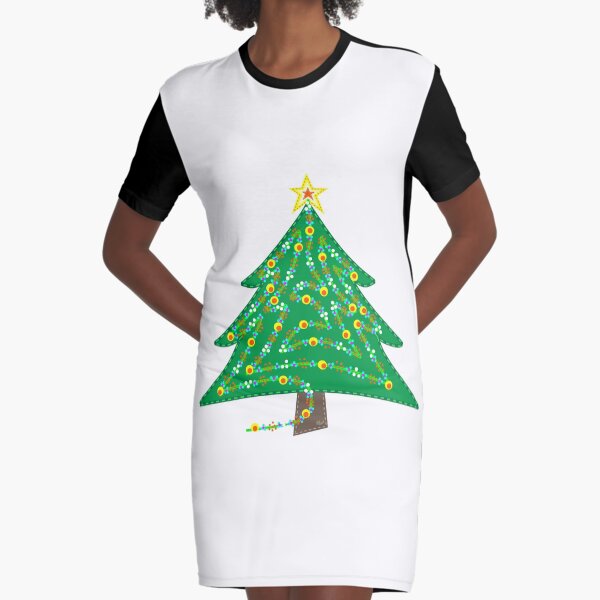 O Tannenbaum - Christmas Art Graphic T-Shirt Dress