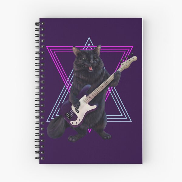 Item preview, Cat playing bass guitar designed and sold by Mehu.