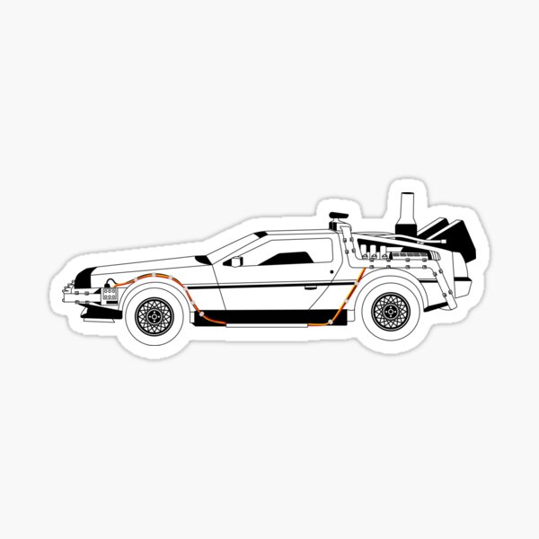 Flux Stickers Redbubble - roblox mad city delorean