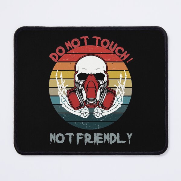 Item preview, Not Friendly Do Not Touch - Social Distancing Retro Vintage Sunset Skull Design Gift Idea For Halloween designed and sold by Prince - Bestseller ★★★★★.