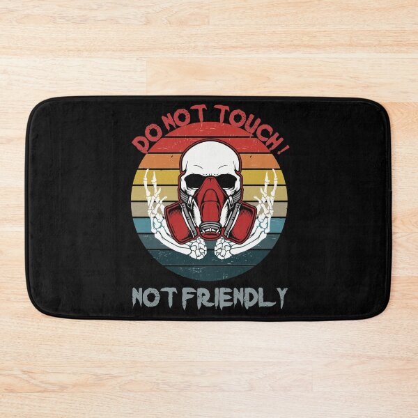 Item preview, Not Friendly Do Not Touch - Social Distancing Retro Vintage Sunset Skull Design Gift Idea For Halloween designed and sold by Prince - Bestseller ★★★★★.