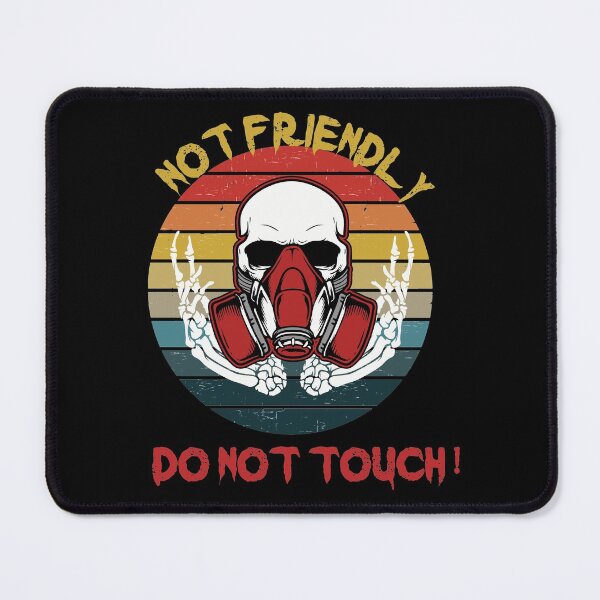 Item preview, Not Friendly Do Not Touch - Social Distancing Retro Vintage Sunset Skull Design Gift Idea For Halloween designed and sold by Prince - Bestseller ★★★★★.