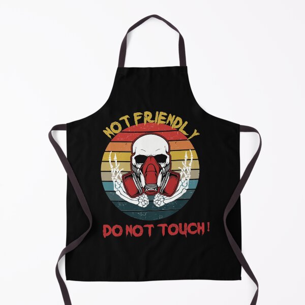 Item preview, Not Friendly Do Not Touch - Social Distancing Retro Vintage Sunset Skull Design Gift Idea For Halloween designed and sold by Prince - Bestseller ★★★★★.