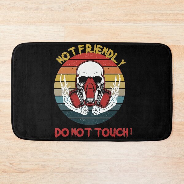 Item preview, Not Friendly Do Not Touch - Social Distancing Retro Vintage Sunset Skull Design Gift Idea For Halloween designed and sold by Prince - Bestseller ★★★★★.