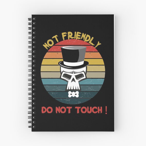 Item preview, Not Friendly Do Not Touch - Social Distancing Retro Vintage Sunset Halloween Skull Design Gift Idea For Halloween designed and sold by Prince - Bestseller ★★★★★.