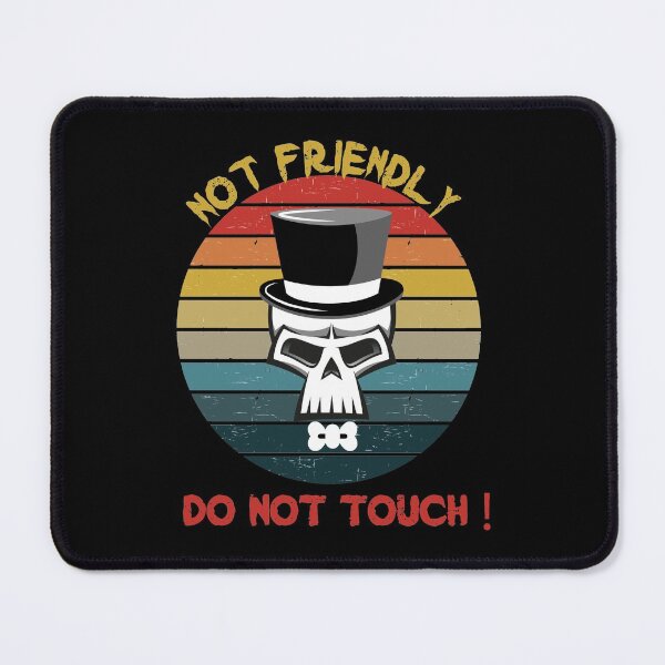 Item preview, Not Friendly Do Not Touch - Social Distancing Retro Vintage Sunset Halloween Skull Design Gift Idea For Halloween designed and sold by Prince - Bestseller ★★★★★.