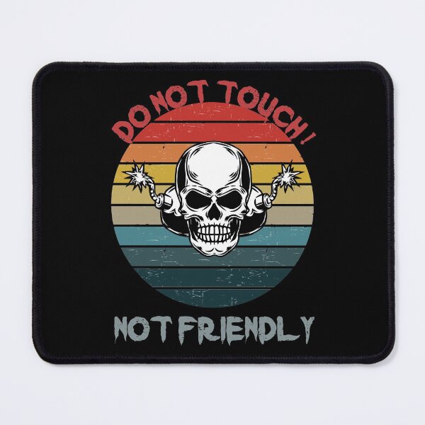 Item preview, Not Friendly Do Not Touch - Social Distancing Retro Vintage Sunset Explosive Skull Design Gift Idea For Halloween designed and sold by Prince - Bestseller ★★★★★.