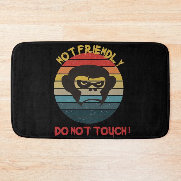 Item preview, Not Friendly Do Not Touch - Social Distancing Retro Vintage Sunset Grumpy Monkey Design Gift Idea For Halloween designed and sold by Prince - Bestseller ★★★★★.