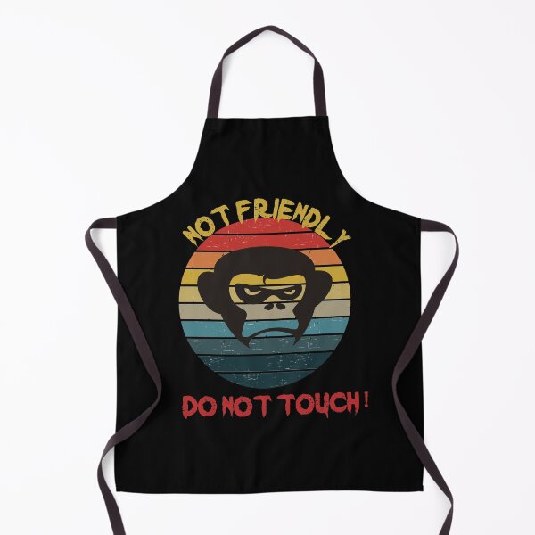 Item preview, Not Friendly Do Not Touch - Social Distancing Retro Vintage Sunset Grumpy Monkey Design Gift Idea For Halloween designed and sold by Prince - Bestseller ★★★★★.