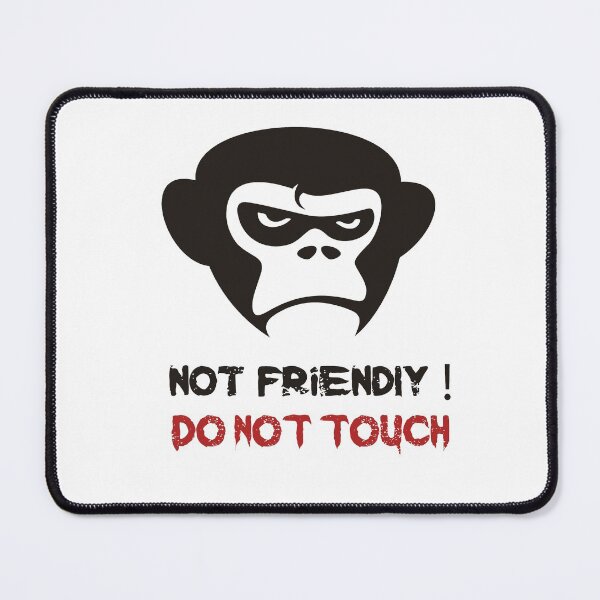 Item preview, Not Friendly Do Not Touch - Social Distancing Sunset Grumpy Monkey Design Gift Idea For Halloween designed and sold by Prince - Bestseller ★★★★★.