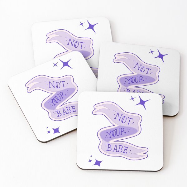 Item preview, purple “not your babe” banner designed and sold by anxietyflower.
