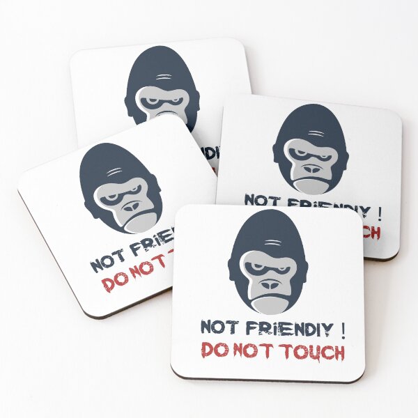 Item preview, Not Friendly Do Not Touch - Social Distancing Grumpy Gorilla Golira Design Gift Idea For Halloween designed and sold by Prince - Bestseller ★★★★★.