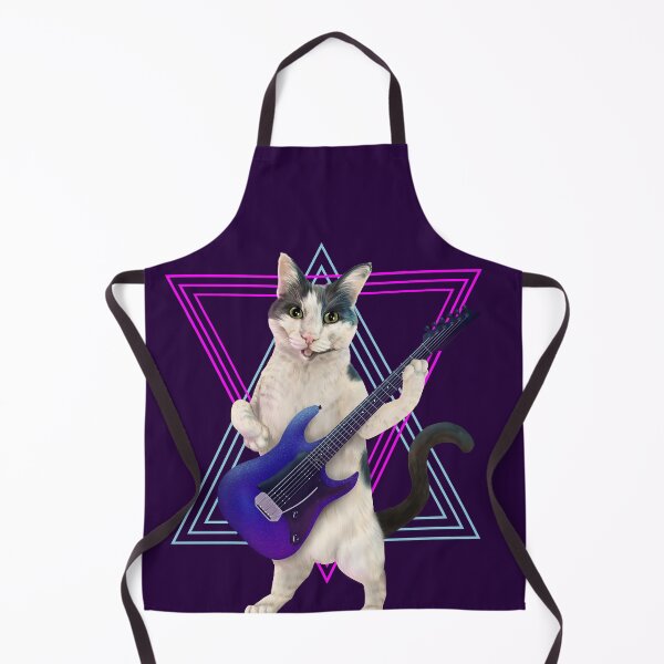 Item preview, Cat playing electric guitar designed and sold by Mehu.