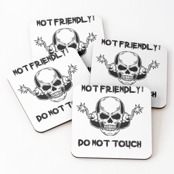 Item preview, Not Friendly Do Not Touch - Social Distancing Explosive Skull Design Gift Idea For Halloween designed and sold by Prince - Bestseller ★★★★★.