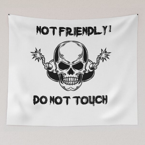 Item preview, Not Friendly Do Not Touch - Social Distancing Explosive Skull Design Gift Idea For Halloween designed and sold by Prince - Bestseller ★★★★★.