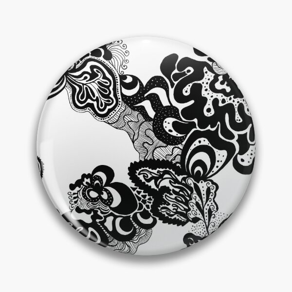 Item preview, psychedelic lace pattern black and white designed and sold by designsbymurray.