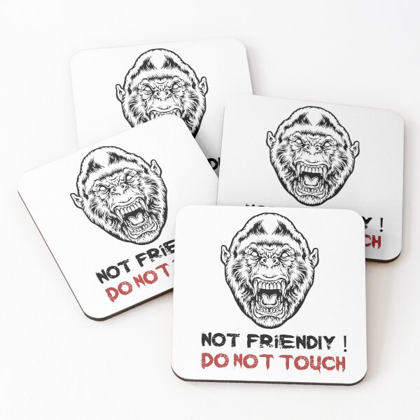Item preview, Not Friendly Do Not Touch - Social Distancing Angry Gorilla Golira Design Gift Idea For Halloween designed and sold by Prince - Bestseller ★★★★★.