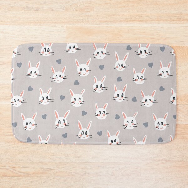 Item preview, cute white rabbit with heart designed and sold by inkbearblue.
