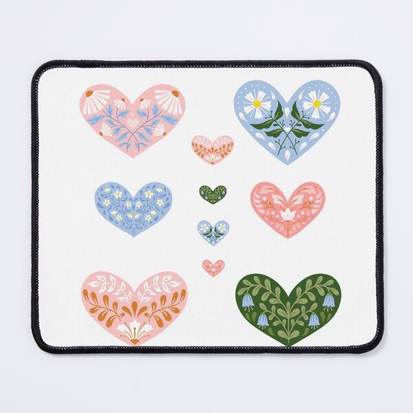 Item preview, Folk Art Flower and Heart Sticker Pack and designs designed and sold by Dollfacedesign.