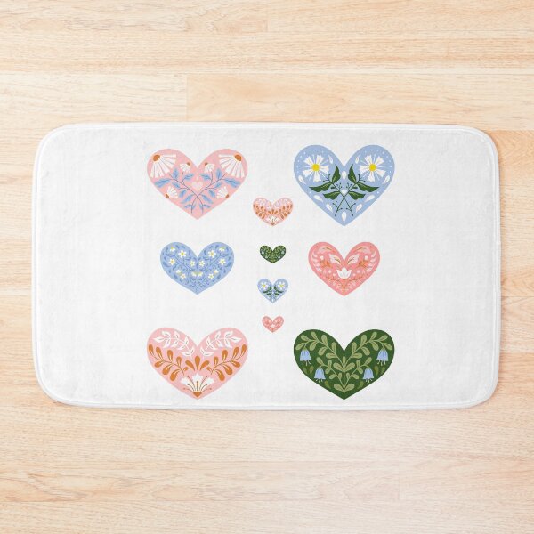 Item preview, Folk Art Flower and Heart Sticker Pack and designs  designed and sold by Dollfacedesign.